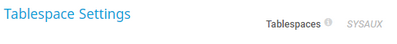 Tablespace Settings Tablespace Settings